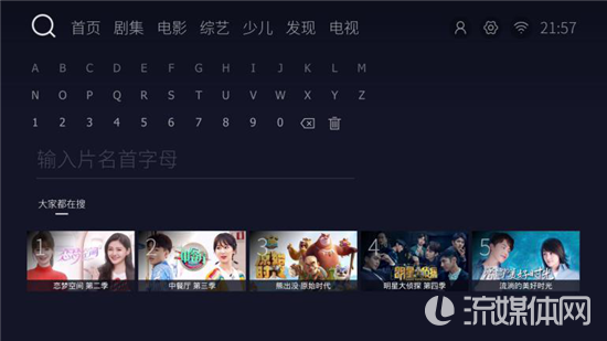 能搜索明星、电影、剧集、综艺、纪录、教育、体育、音乐等类目,一些首页导航栏没有的分类,在这里都有。